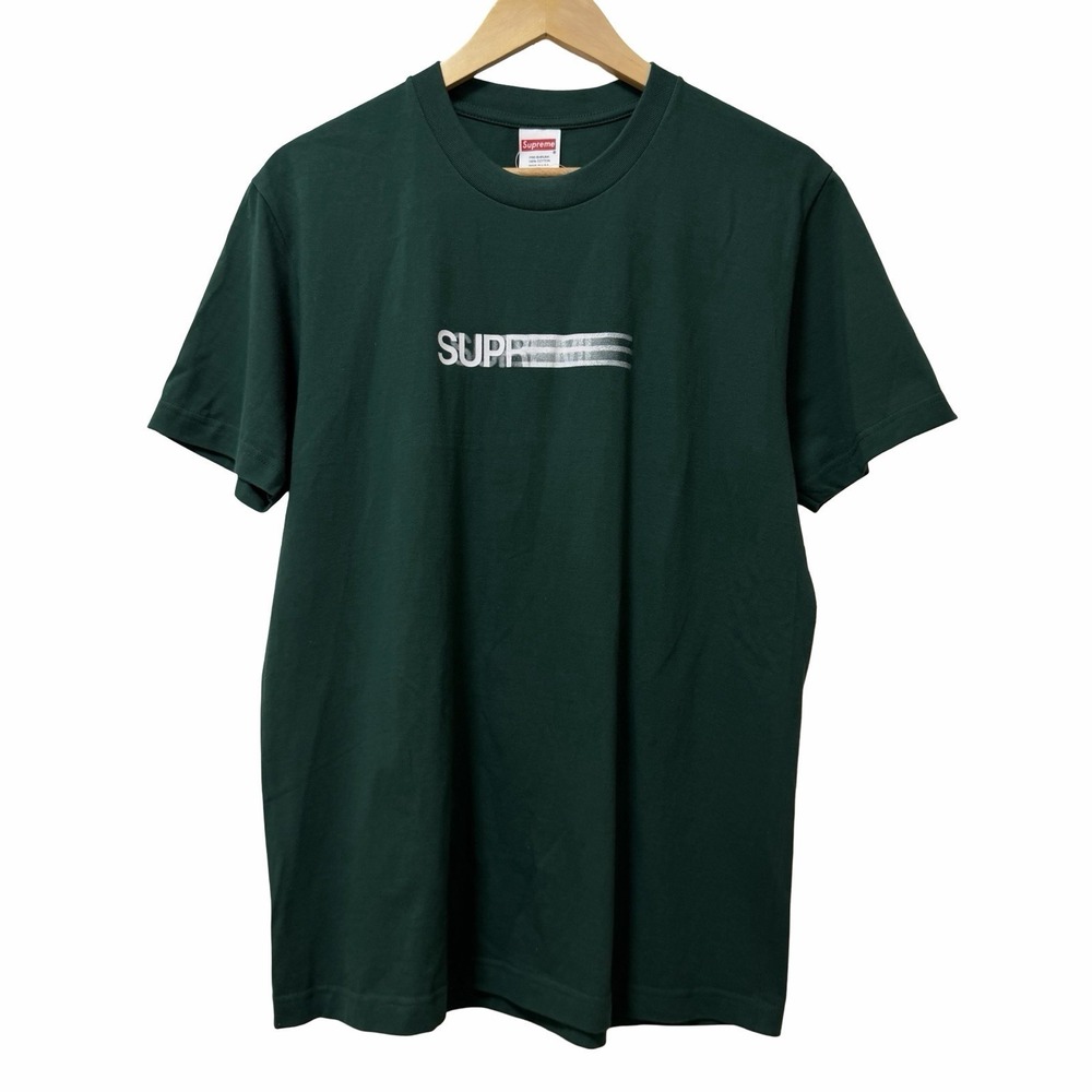 Supreme Mens Motion Logo Graphic T Shirt Size M Green Streetwear Skateboarding